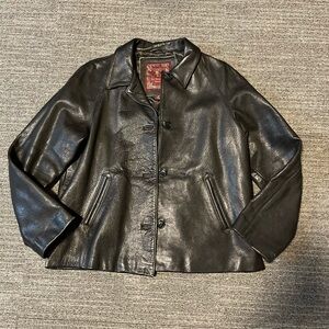 Black Leather Jacket #thrifted #leather